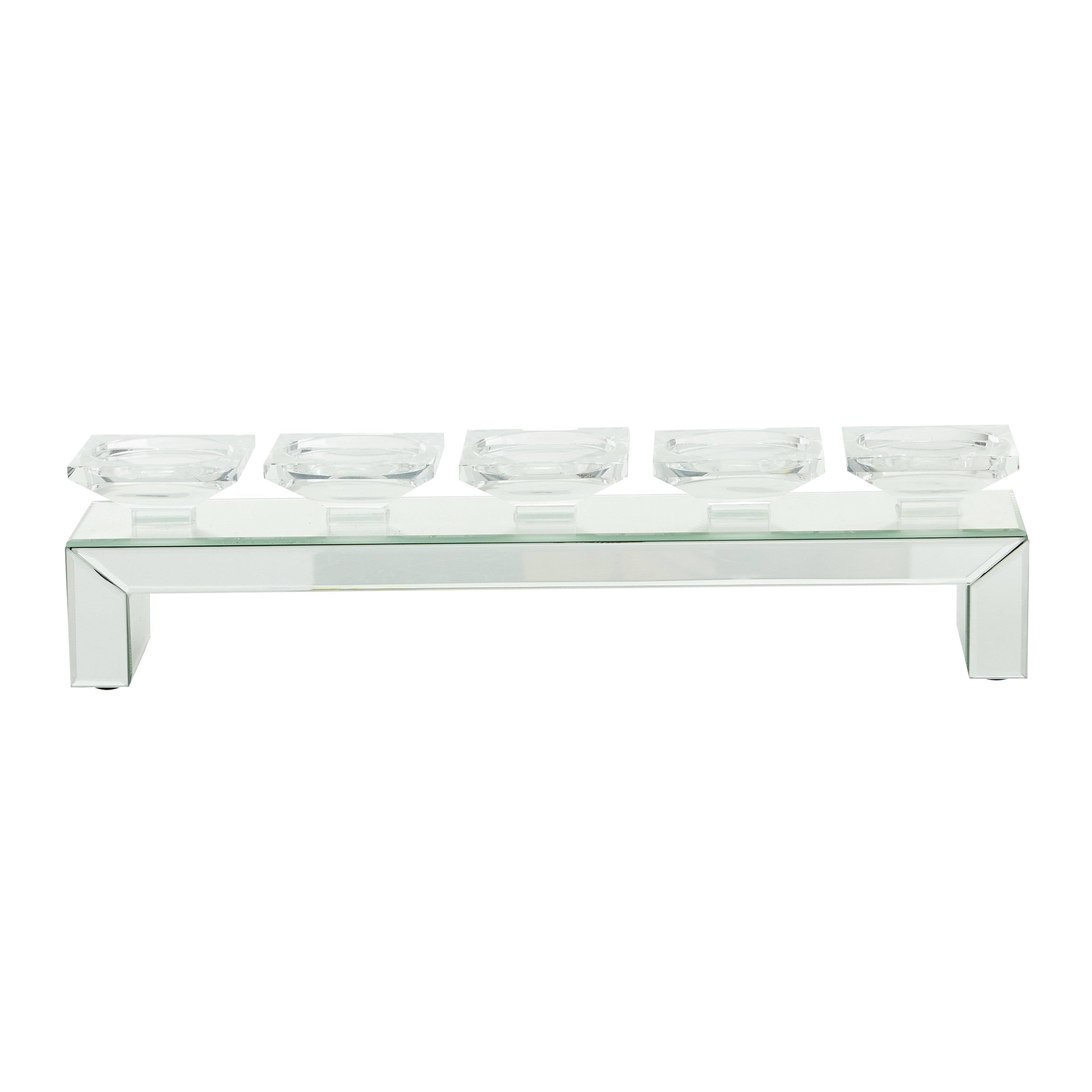 Clear Wood Candle Holder K280221