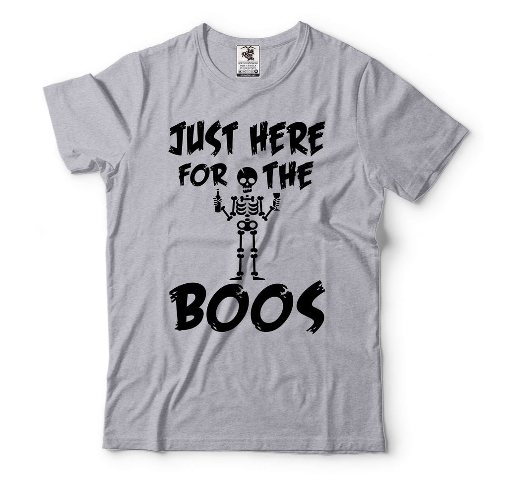 Grey Funny Halloween Skeleton Shirt B52125