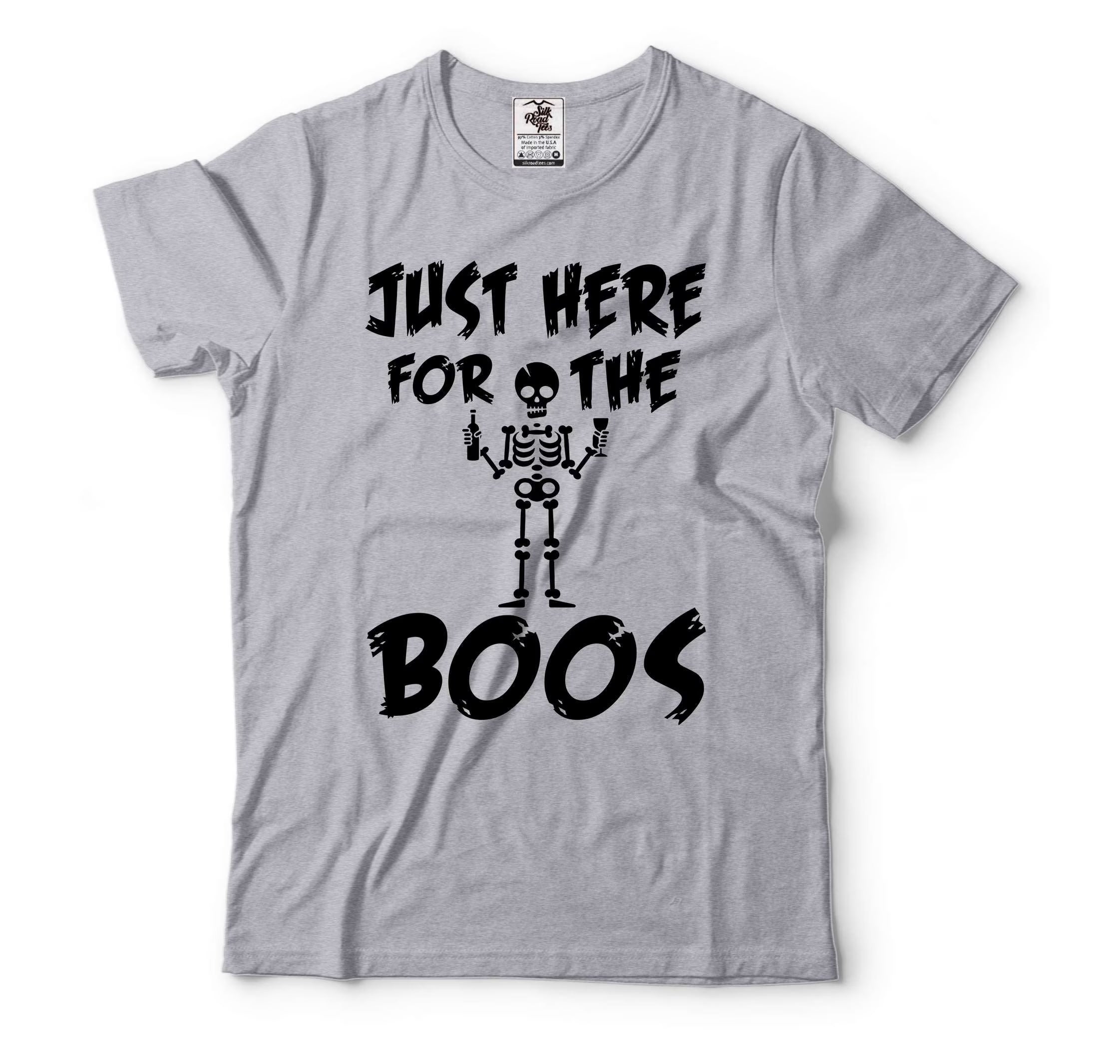 Grey Funny Halloween Skeleton Shirt B52125