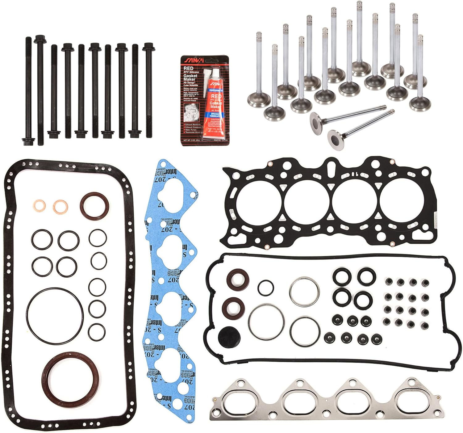 Full Gasket Set Head Bolts Intake Exhaust Valves G32735