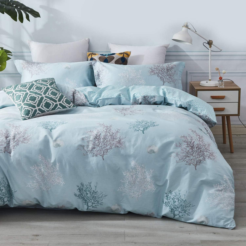 100% Cotton Reversible Zipper Closure 3-Piece King/Cal King Duvet Cover Set Z574
