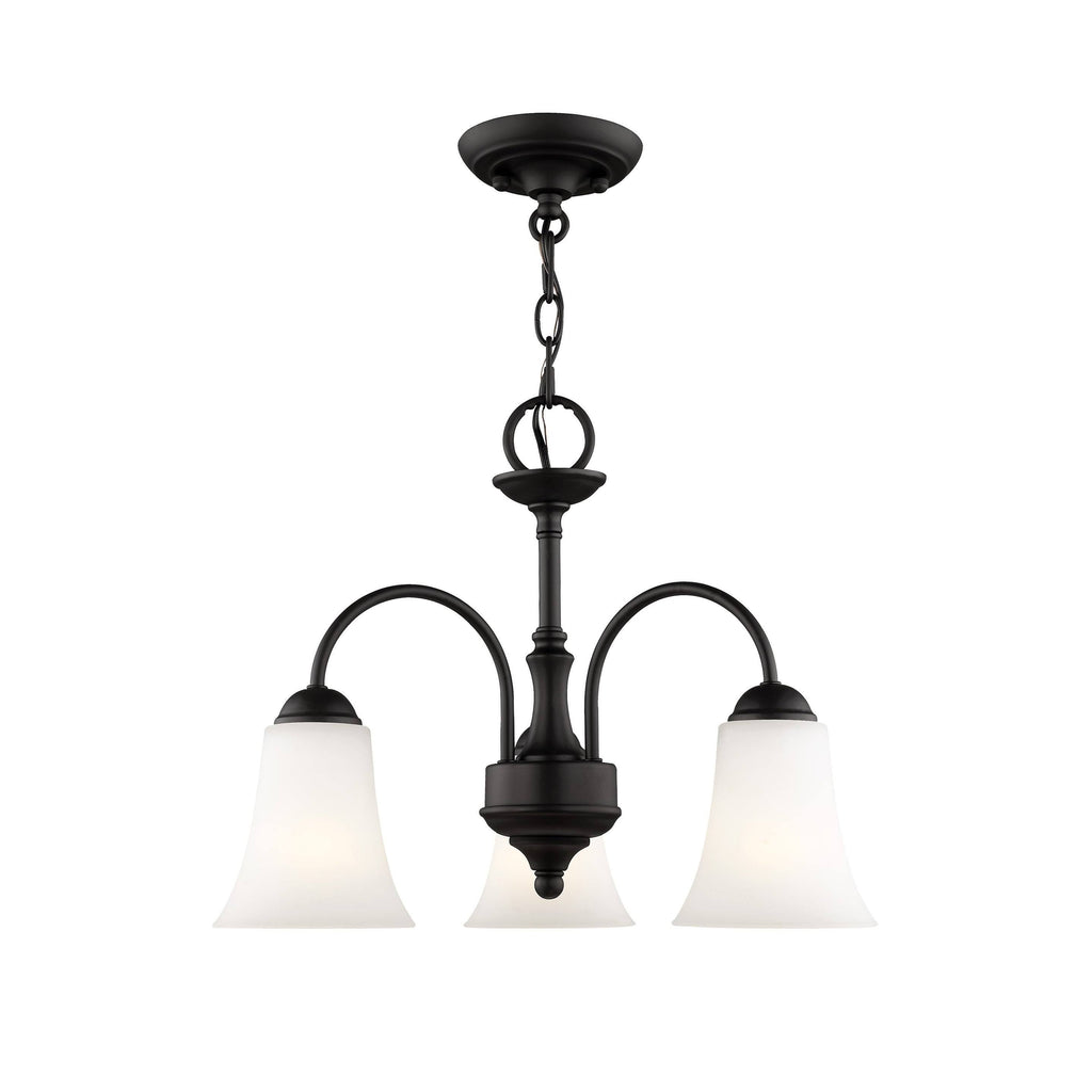 3 Light Convertible Chain Hang Ceiling Mount Black H869306