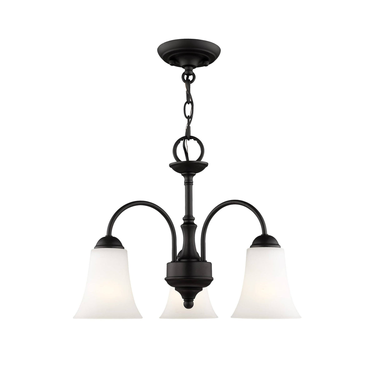 3 Light Convertible Chain Hang Ceiling Mount Black H869306