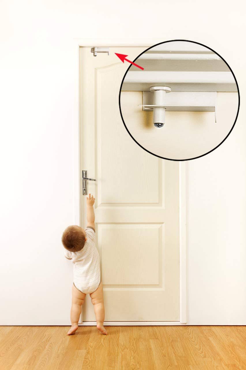 Child Safety Door Top Lock Made of Durable Metal J16549