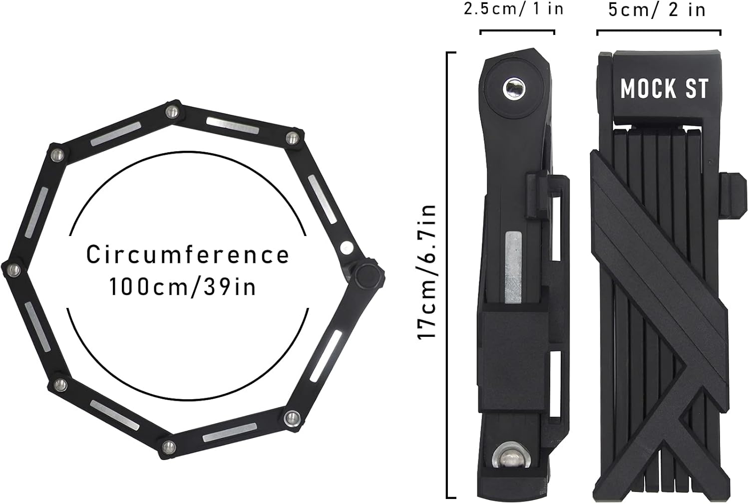 Bike Chain Folding Lock Pack of 2 X11377