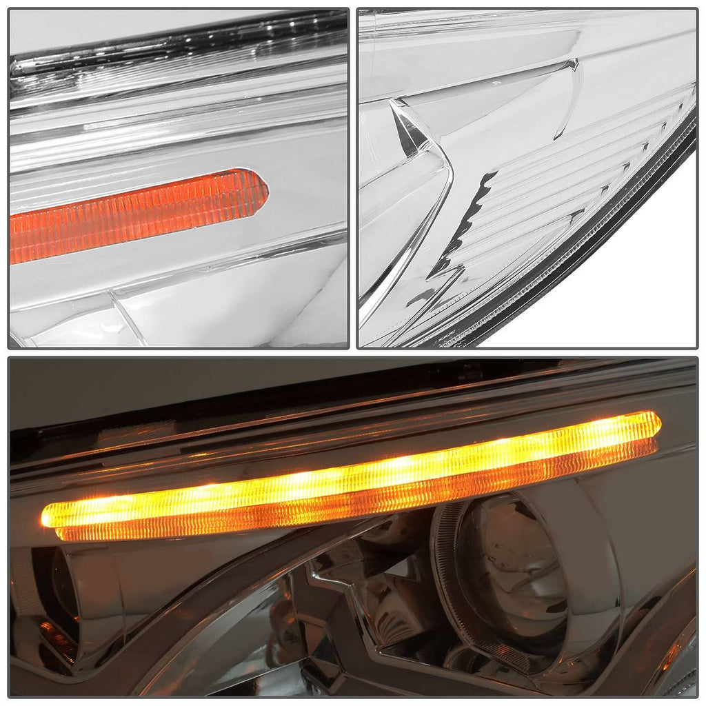 Chrome Housing Amber Corner Projector Headlight M75740