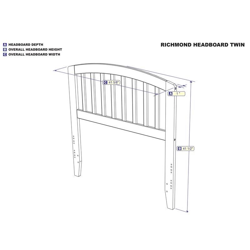 Solid Wood Spindle Twin Headboard in Gray G3705