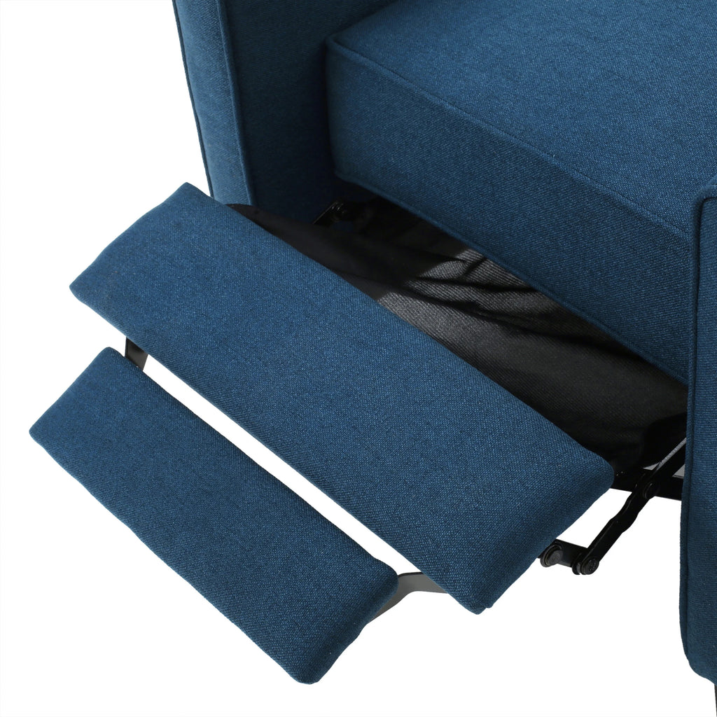 Dark Blue Fabric Recliner Club Chair Q624236