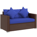 Blue Padded Outdoor Loveseat Sofa M276647