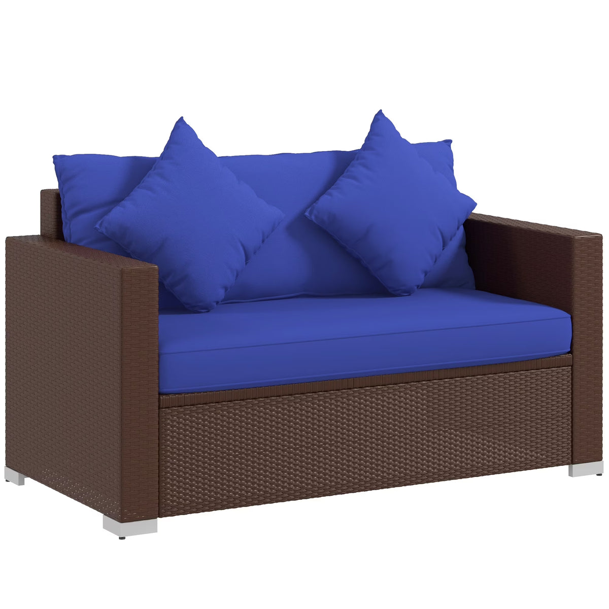 Blue Padded Outdoor Loveseat Sofa M276647