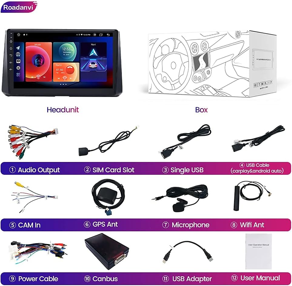 Car Stereo Radio with Carplay Android Auto Bluetooth Touch Screen B155069