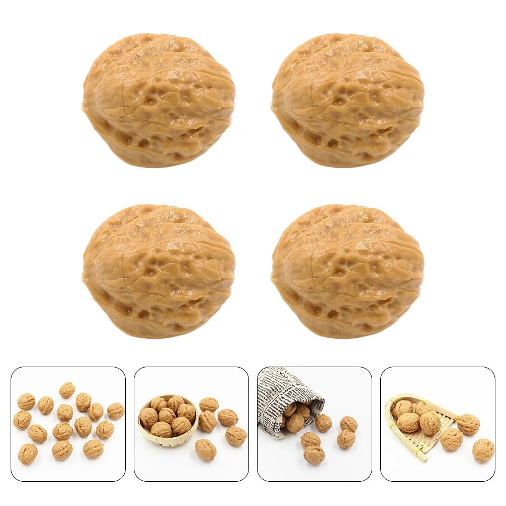 Walnut Fake Decoration Walnut Kids Food Faux Miniature Farmhouse Props Photo Kitchen Ornament Role Artificial Z429947