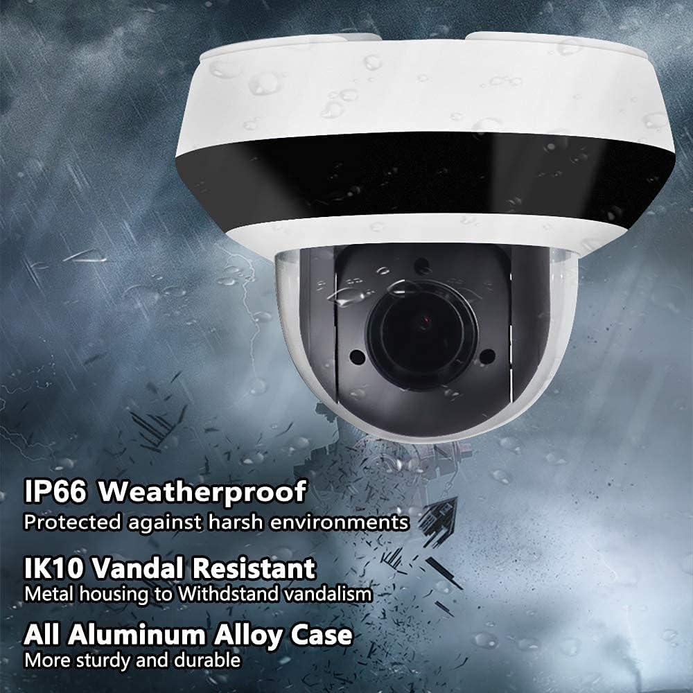 4.0MP POE IP PTZ Dome Camera with Audio, Alarm, Pan & Tilt A3404