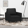 Black Faux Leather Sofa Chair J788
