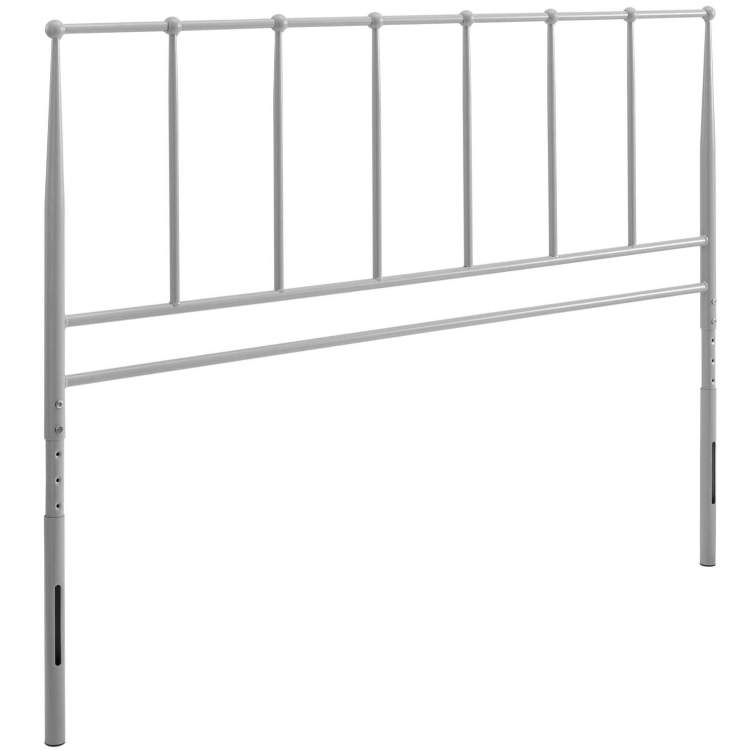 Queen Metal Stainless Steel Headboard in Grey P534301