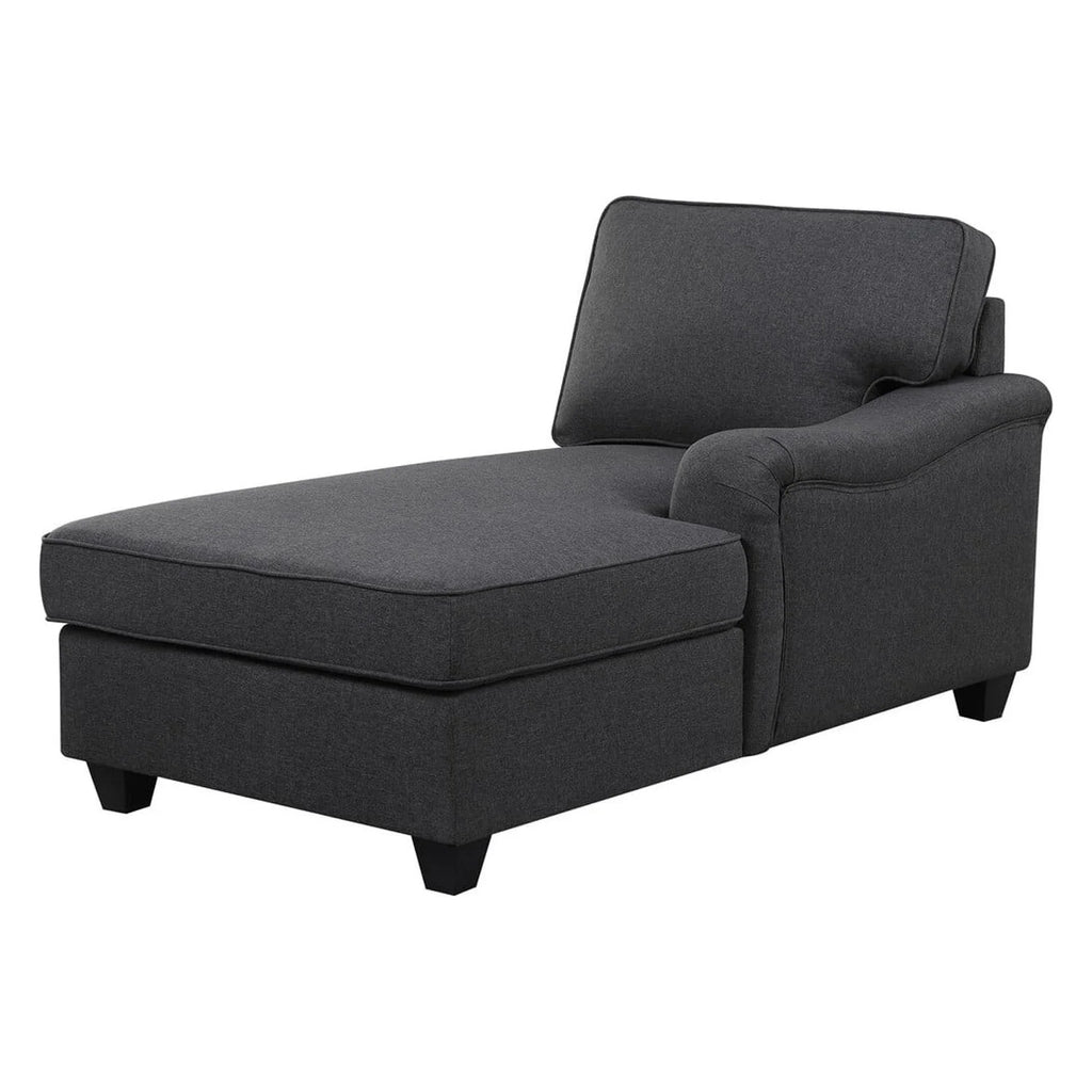 Dark Gray Linen 5Pc Modular Sectional Sofa P3071