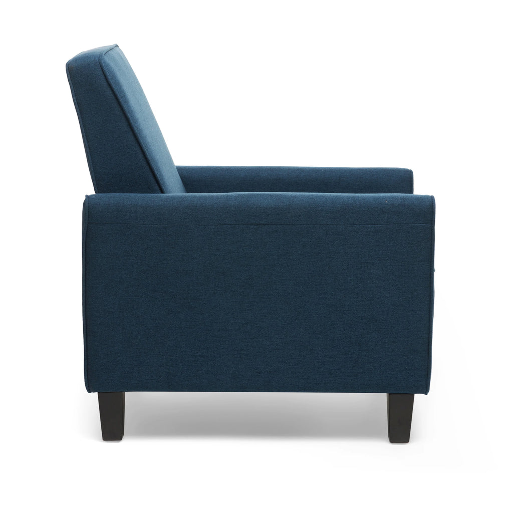 Dark Blue Fabric Recliner Club Chair Q624236