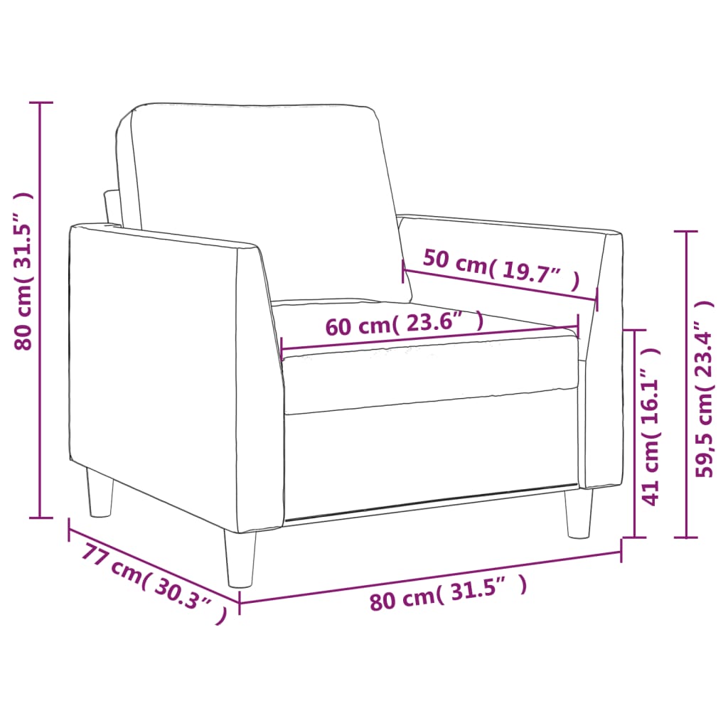 Black Faux Leather Sofa Chair J788