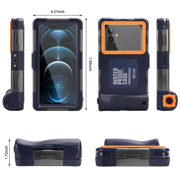 Waterproof Protective Case for Phones Up to 6.9 Inch with Lanyard I523543