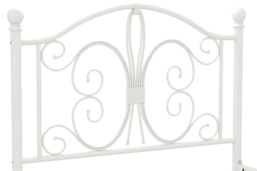 White Full Metal Bed V4685