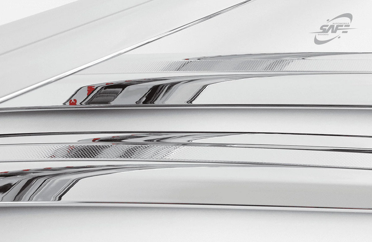 Chrome Side Window Visors Rain Guards Deflectors for 2017-2021 Tesla Model 3 C3584