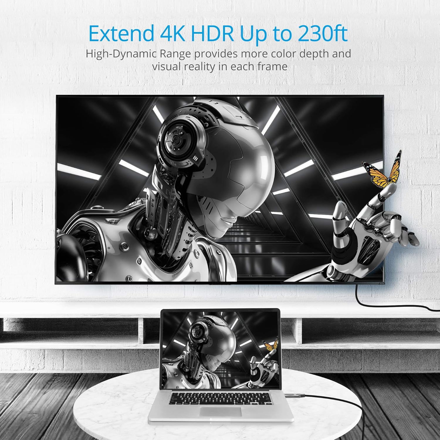 4K HDMI 2.0 Extender Balun Over CAT6 Ethernet Cable F113776