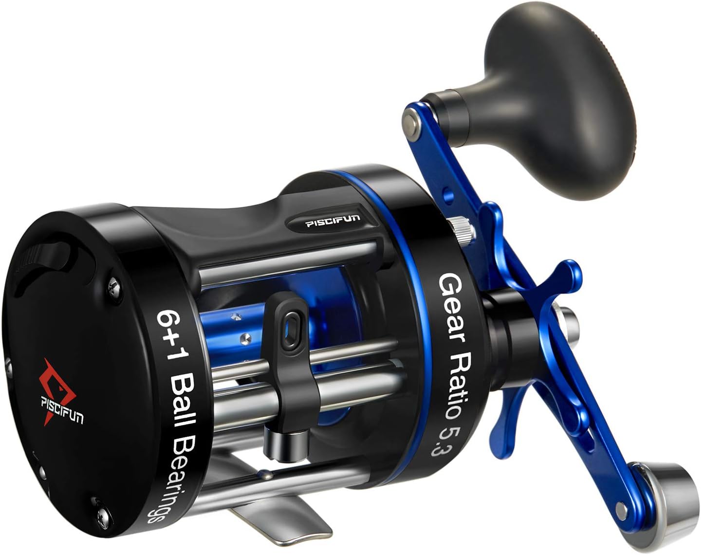 Round Baitcasting Reel with Reinforced Metal Body C129319