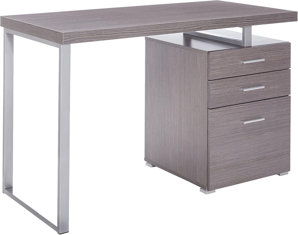 Dark Taupe Computer Desk with File Cabinet Q606182