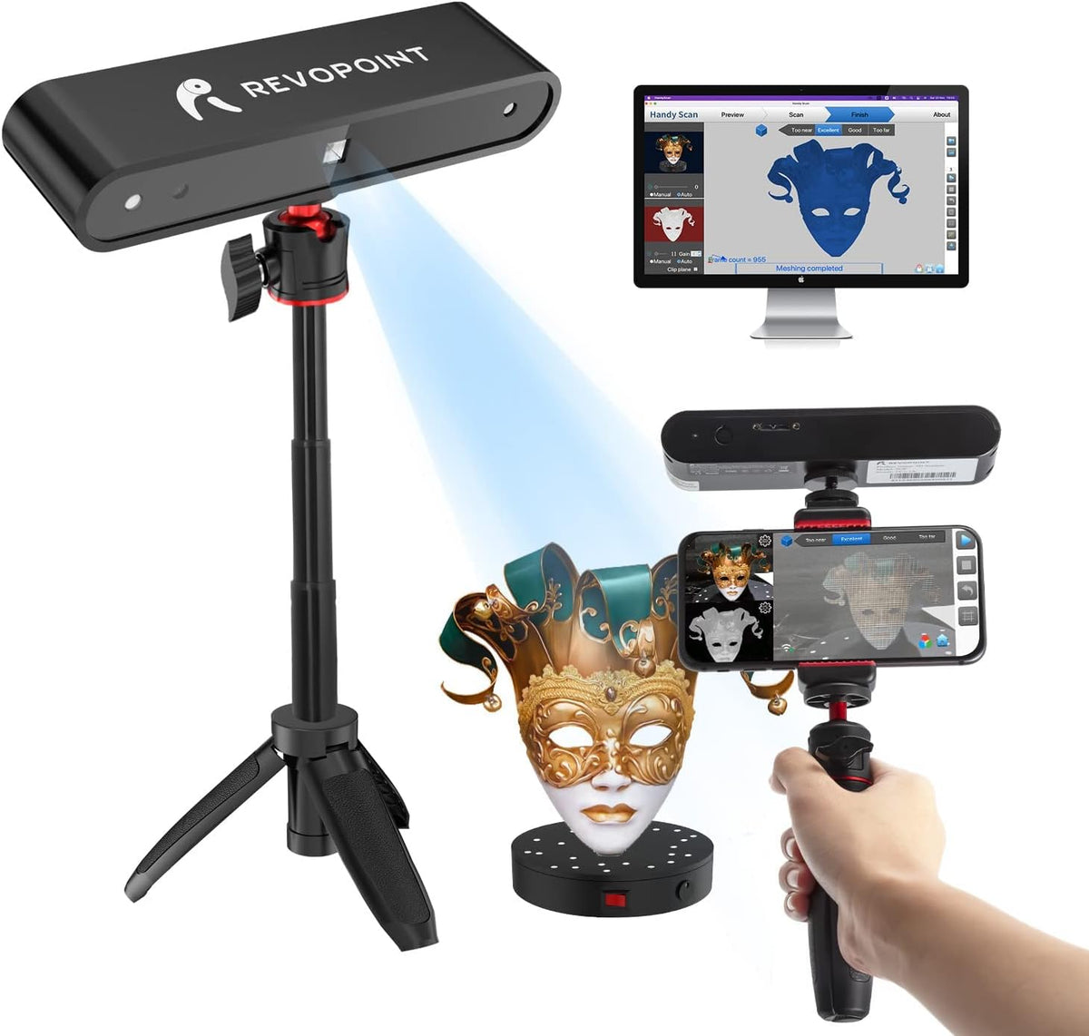 3D Scanner with Turntable and Phone Holder L495069