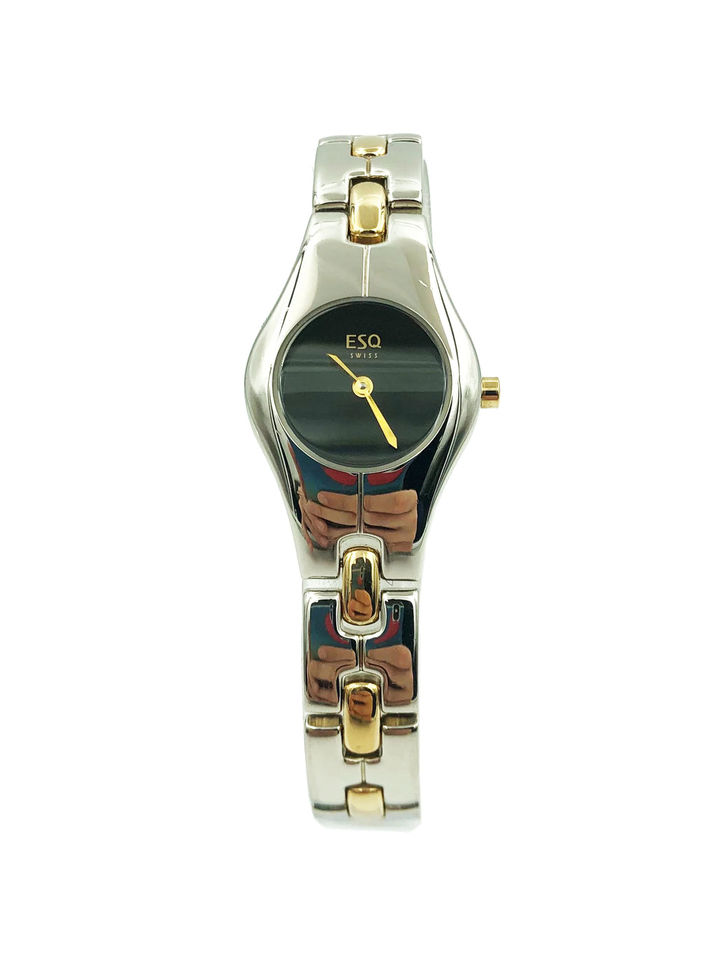 Two-Tone Steel Black Dial Quartz Ladies Watch Z1200