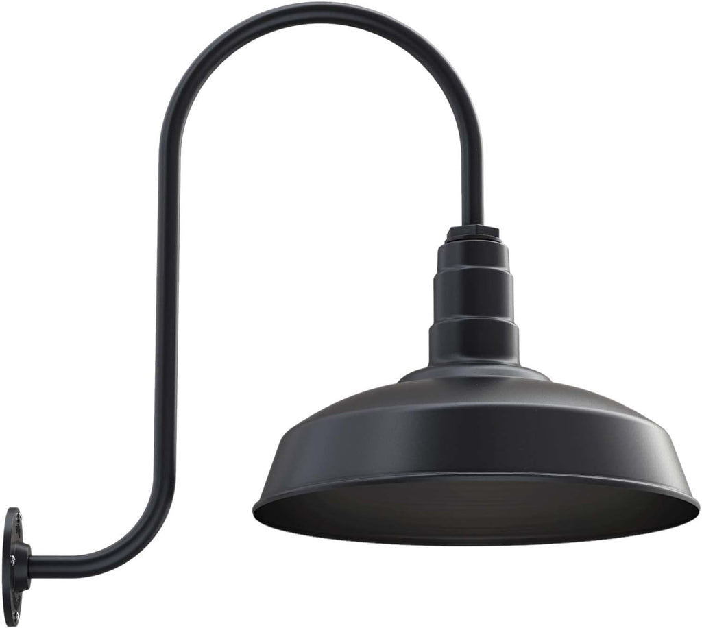 Matte Black Gooseneck Barn Light G3639