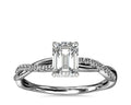 14K White Gold Emerald Solitaire Engagement Ring J876570