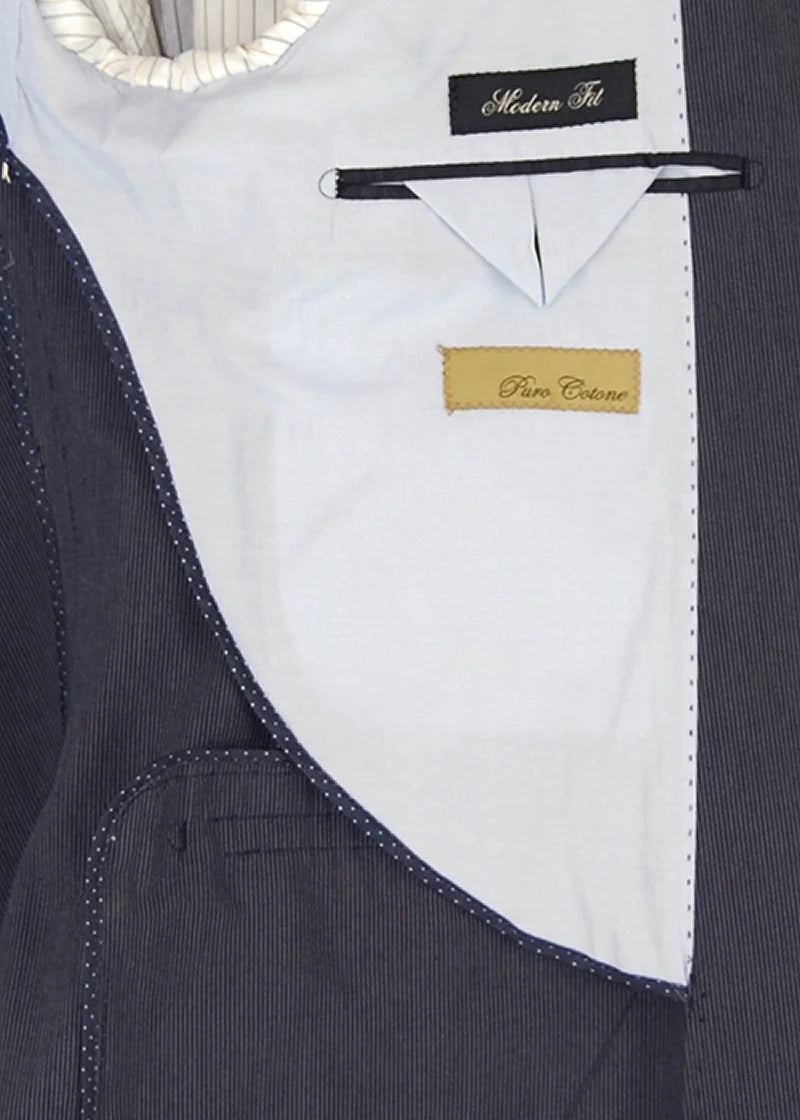 Italian Men's Two Button Suit Set 2 Piece Trim Fit Jacket Pant U80817