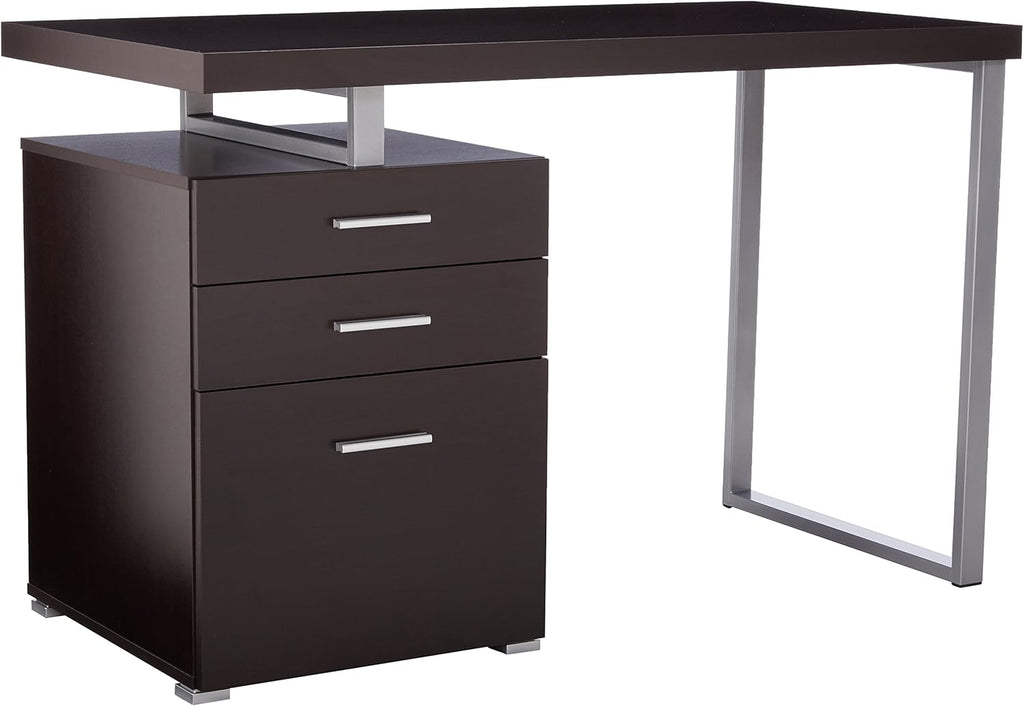 Dark Taupe Computer Desk with File Cabinet Q606182