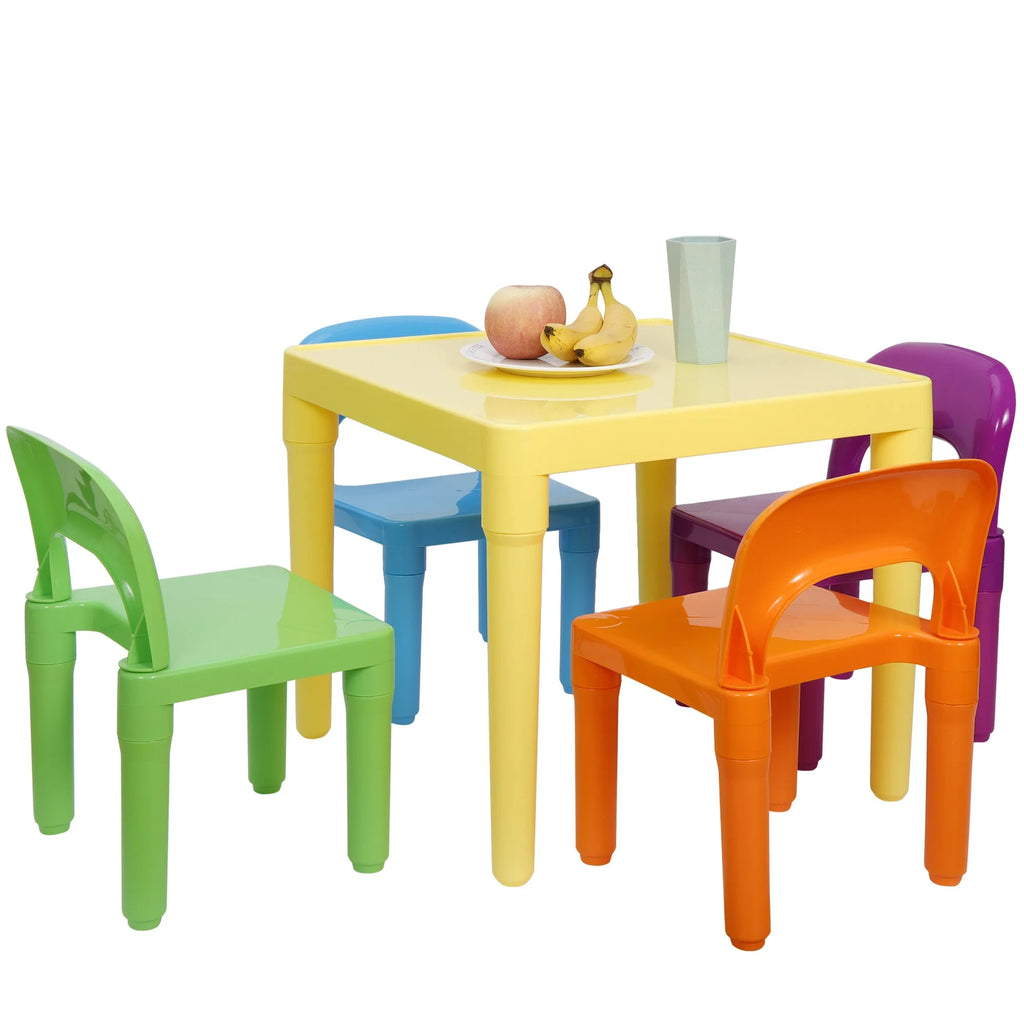 Colorful Plastic Kids Table with Four Chairs T926310