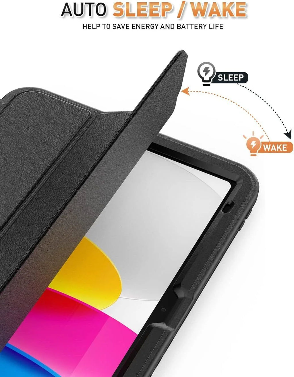 iPad 10th Generation 10.9 inch 2022 2023 Protective Cover with Pencil Holder Folding Stand V920476