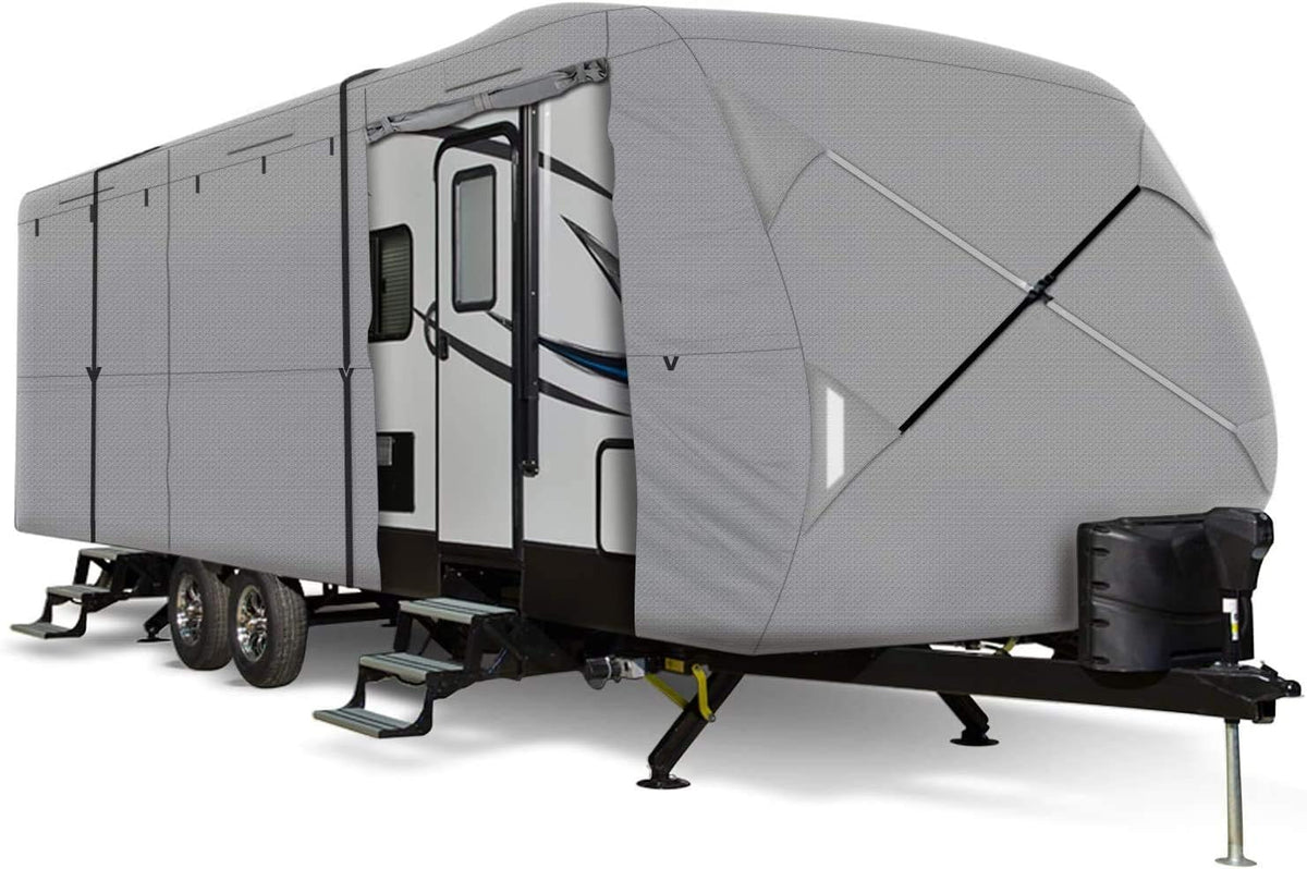 14'-16' 5 Layers Travel Trailer RV Cover with Adhesive Repair Patches U705