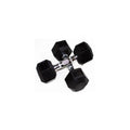 55 lbs Rubber Encased Hex Dumbbells D5362
