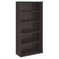 Storm Gray 5 Shelf Wood Composite Bookcase H993