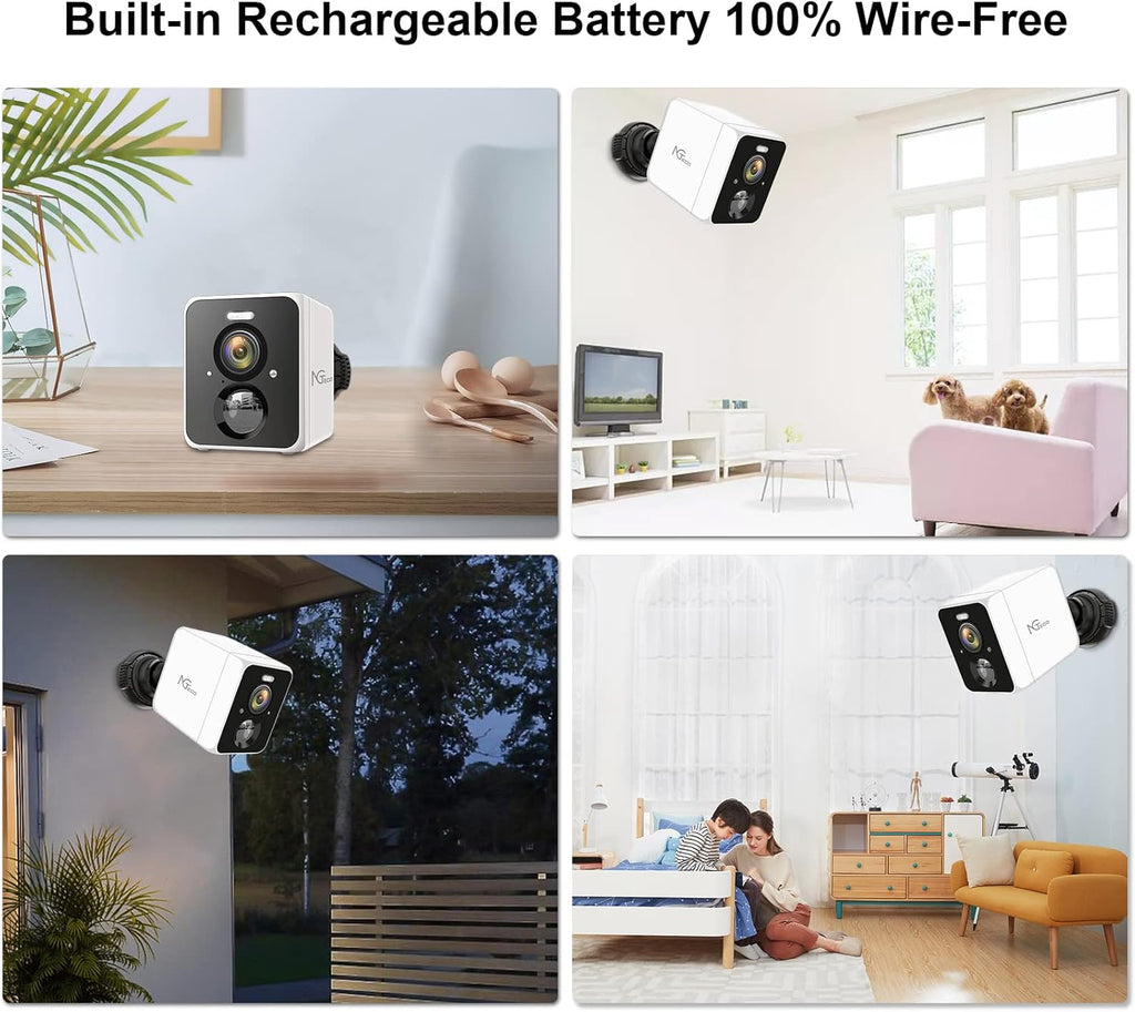 4MP Wireless Battery Powered Security Camera with Color Night Vision N93064