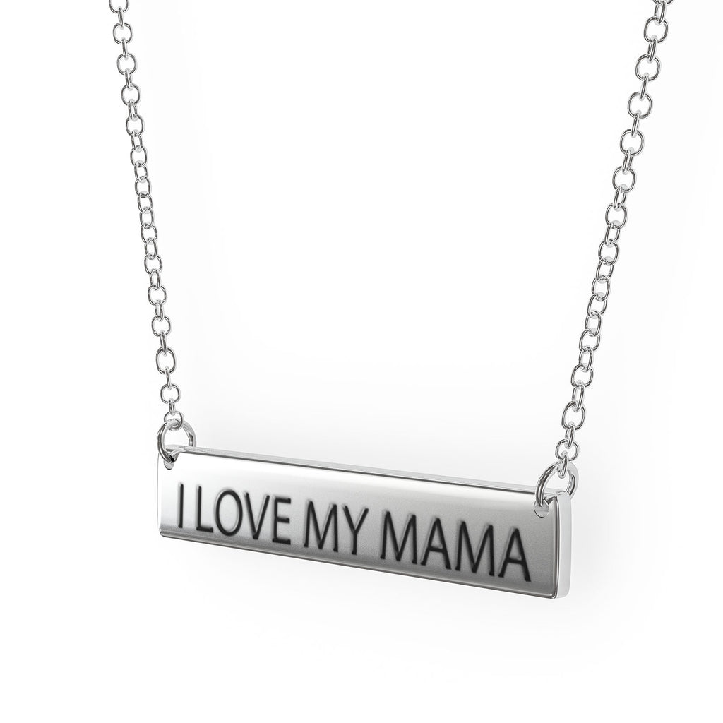Sterling Silver Bar Pendant Necklace B880880
