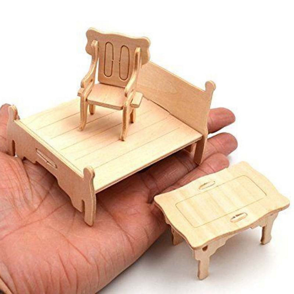 Vintage Wooden Dolls Puzzle Set House Miniature V69843