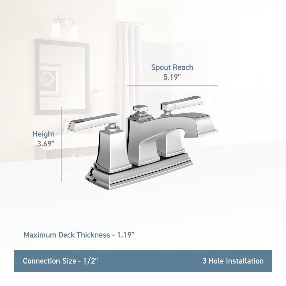 Spot Resist Brushed Nickel Two-Handle Bathroom Faucet N122