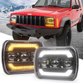 7x6 LED Headlights with Turn Signal DRL Hi/Low Seal Beam E298985