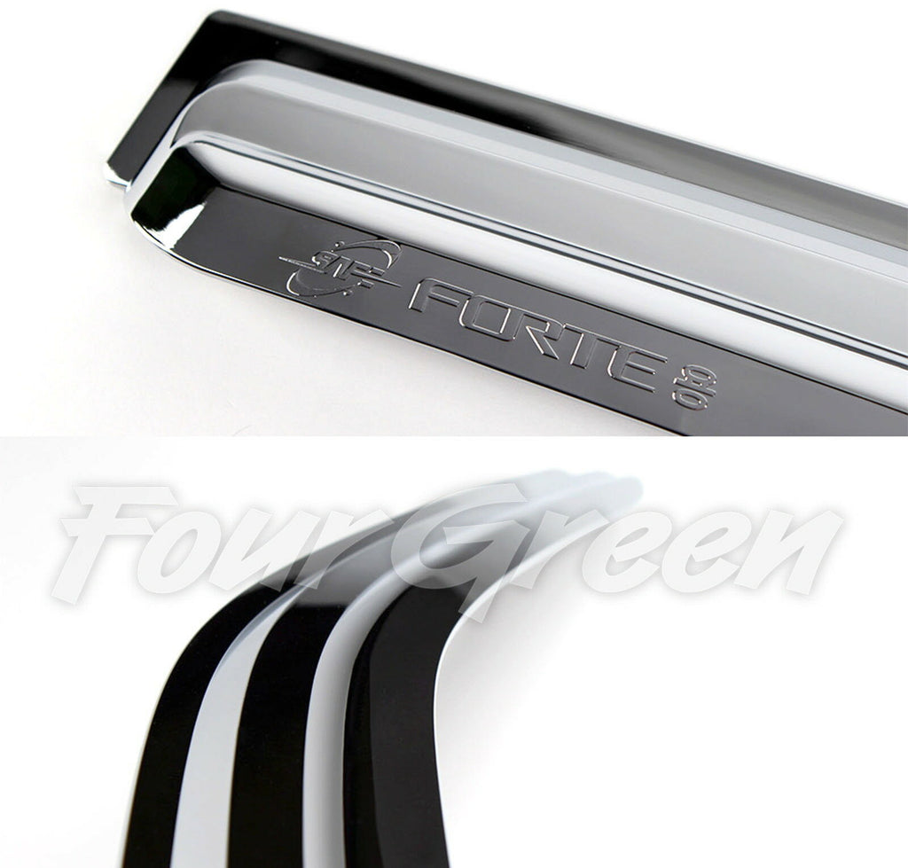 Chrome Window Wind Visors Sun Rain Deflectors Guards for Kia Forte 2009 - 2012 Q687851