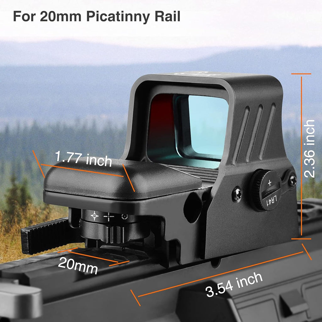 Red Dot Sight with Quick Detach Mount for 20mm Picatinny Rail Pack of 2 K7441