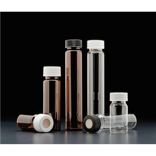 40ml Amber VOA Vial with White Polypropylene Open Top Closure M671