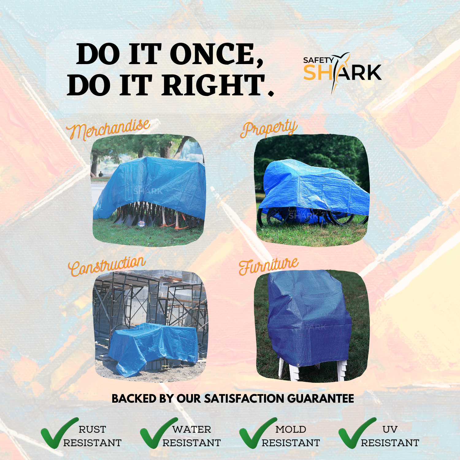 Heavy Duty Waterproof Tarp (20x40 Feet) D6338