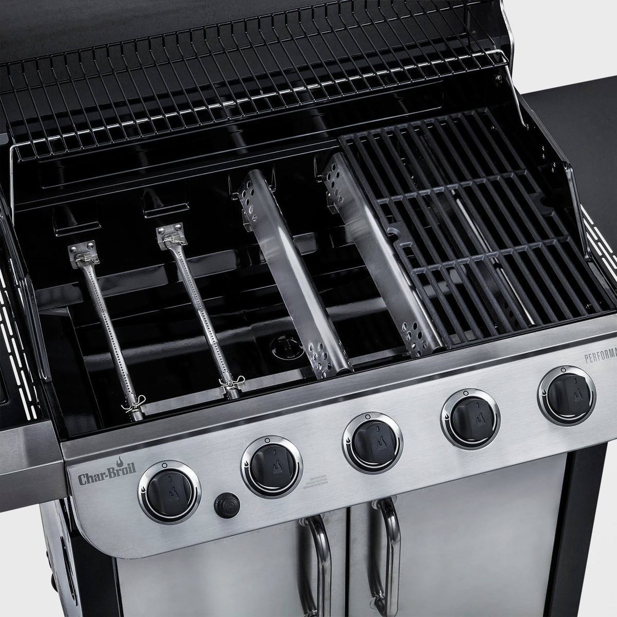 5 Burner Cabinet Gas Grill - Black/Silver D732370