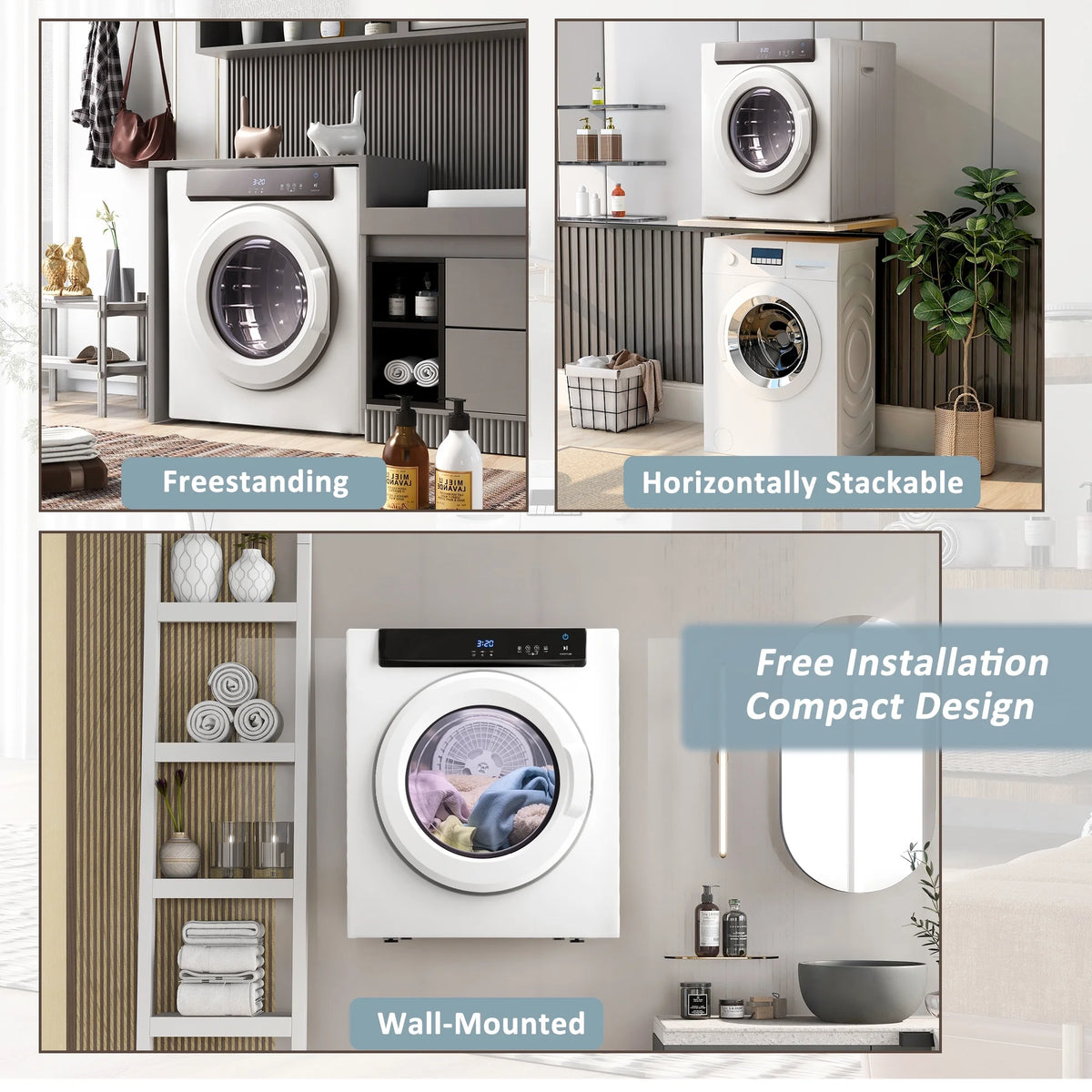 Electric Portable Clothes Dryer with Stainless Steel Tub Y59874